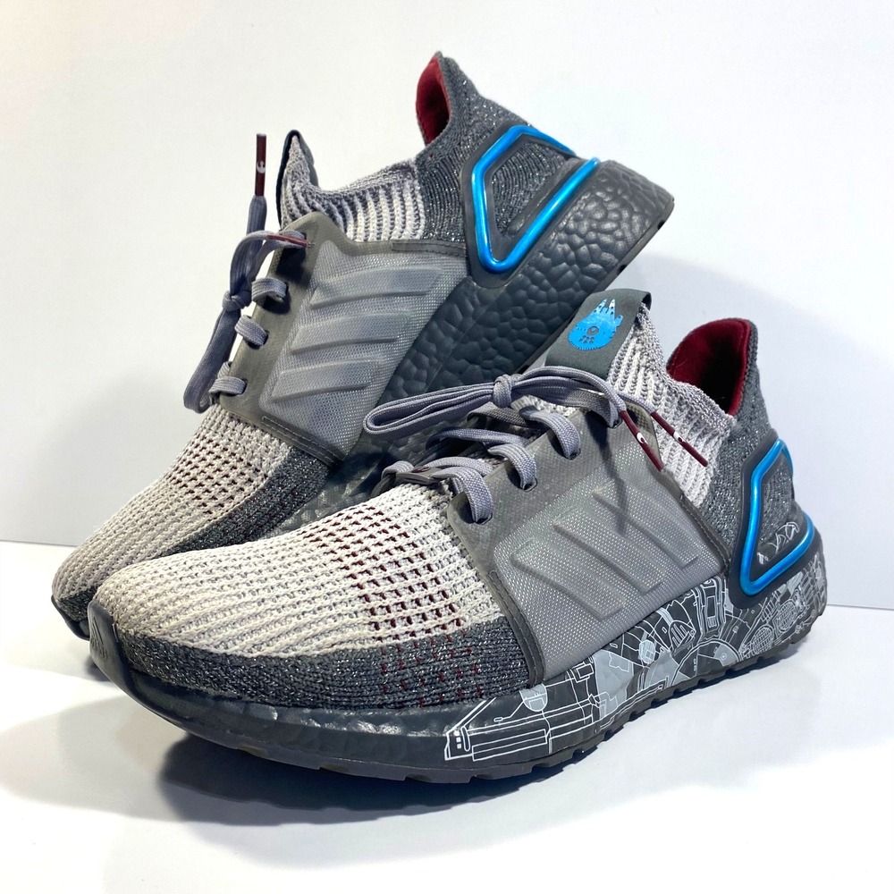 Adidas Mens Size 8.5 Star Wars x UltraBoost 19 Millenium Falcon Disney FW0525